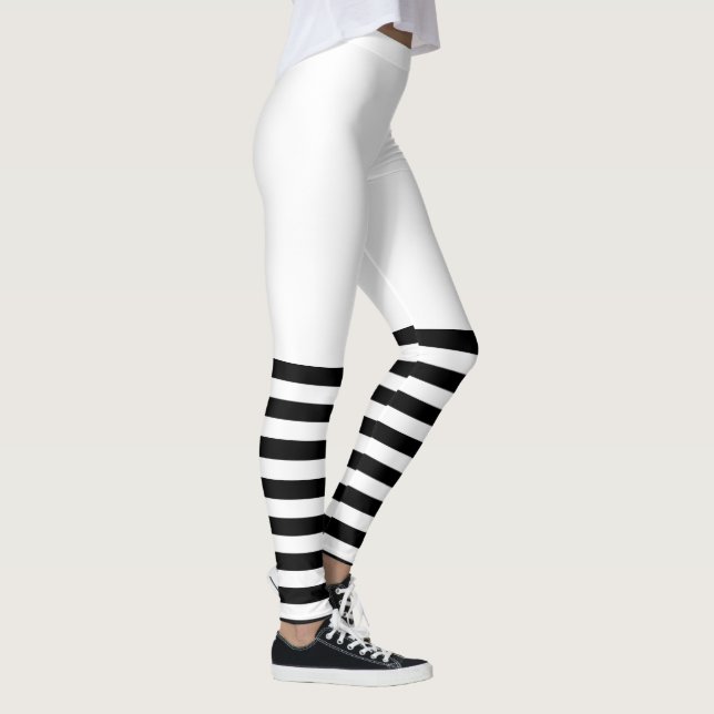 PixDezines Black Rand/justerbar/DIY-bakgrund Leggings (Höger)