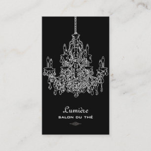 PixDezines Black+White Chandelier/DIY-bakgrund Visitkort