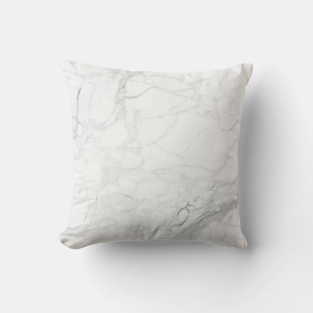 PixDezines Black+White Marble Veins Kudde (Framsida)