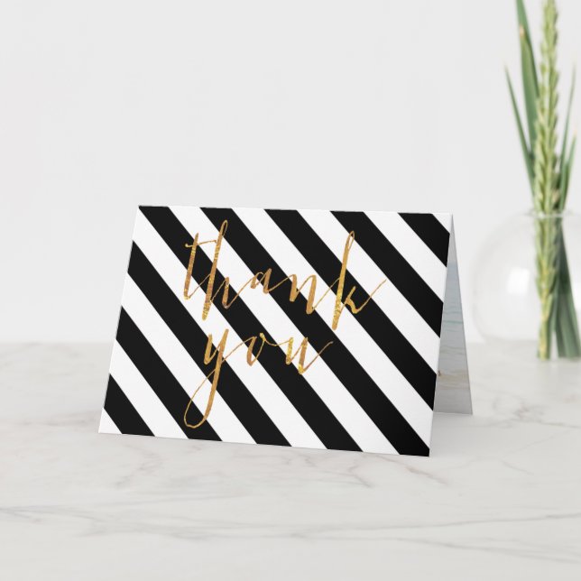 PixDezines black+white+rand tack för dina kort (Framsida)
