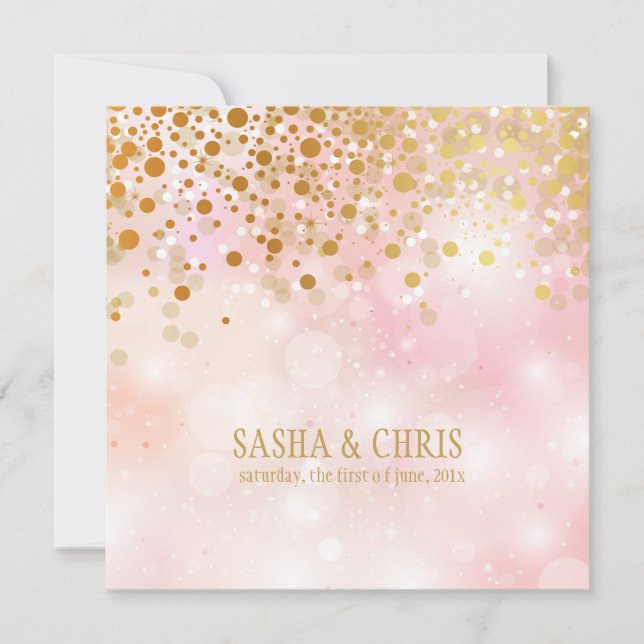 PixDezines bländade/guldfläckar/vinter soaré Inbjudningar (Framsida)