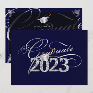PixDezines Bling, Bling/Diy färg 2023 studenten Inbjudningar