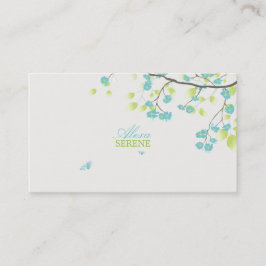 PixDezines blommar/diy bakgrundsfärg Visitkort