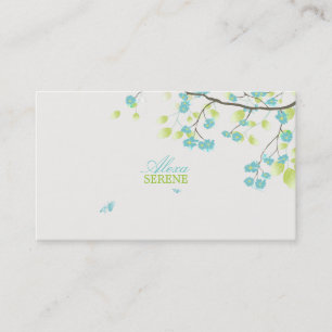 PixDezines blommar/diy bakgrundsfärg Visitkort
