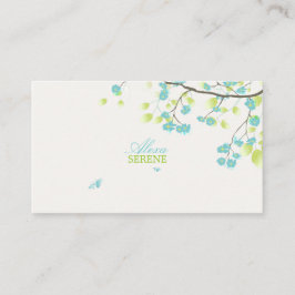 PixDezines blommar/diy bakgrundsfärg Visitkort