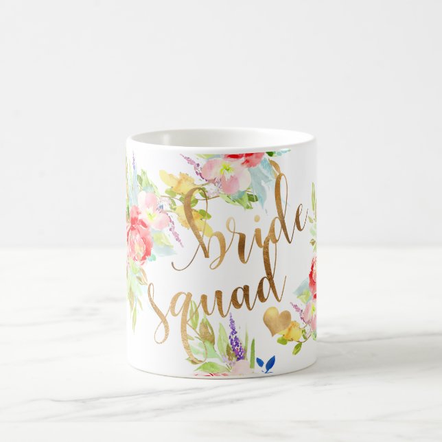 PixDezines Blommig Akvarell|Brudtärna Kaffemugg (Center)