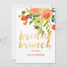 PixDezines Blommigt Möhippa Brunch/DIY-bakgrund Inbjudningar