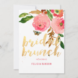 PixDezines Blommigt Möhippa Brunch/DIY-bakgrund Inbjudningar