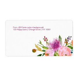 PixDezines blommigt vattencolor/ranunculus/DIYcolo Fraktsedel