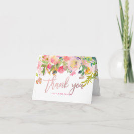 PixDezines Blommigt Vattenfärg/Foto-Tack Tack Kort