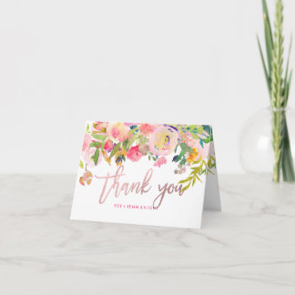 PixDezines Blommigt Vattenfärg/Foto-Tack Tack Kort