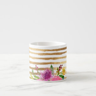 PixDezines-blommigt/vattenfärg/ranunculus Espressomugg