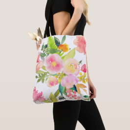 PixDezines-Blommigt/vattenfärg/Vår Bouquet Tygkasse