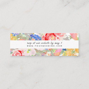 PixDezines Blommigt Watercolor OSA Enclsoure-kort Mini Visitkort