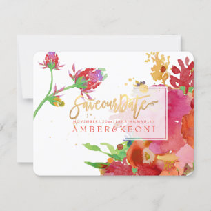 PixDezines Blommigt Watercolor/Peonies/spara our d Spara Datumet