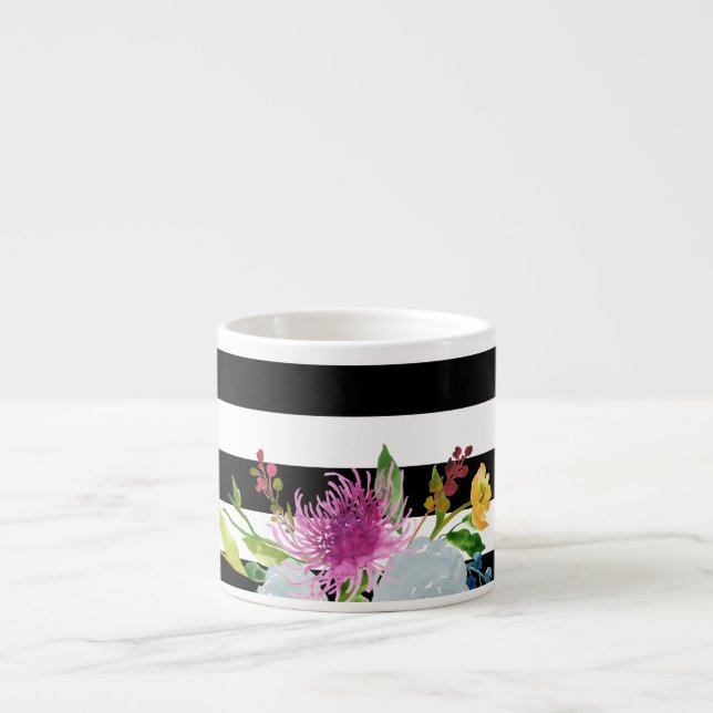 PixDezines blommor/vattenfärg/ranunkel Espressomugg (Framsidan)