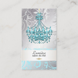 PixDezines Blue crystal chandelier/DIY färg Visitkort