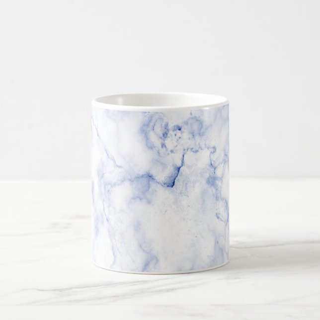PixDezines BLUE n WHITE MARBLE Kaffemugg (Center)