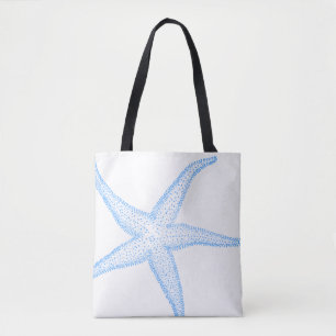 PixDezines Blue Starfish /DIY-bakgrund färg Tygkasse