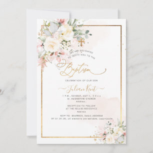 PixDezines Blush Alabaster Rosor Dop Inbjudningar