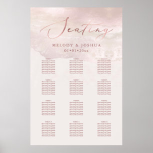 PixDezines Blush Beach Calligraphy, sittplatser Poster
