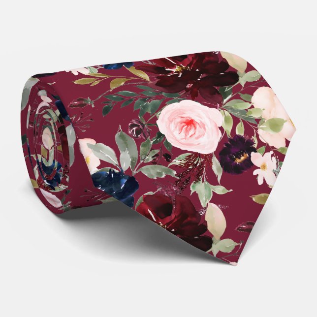 PixDezines Blush Burgundy Navy H2 Botanisk Slips (Rullad)
