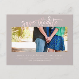 PixDezines BlushFaux Ro Modern Push-skript för Gul Meddelande Vykort