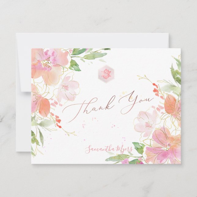 PixDezines Blushing Sweetpea Mitzvah Tack ✡ OSA Kort (Framsida)