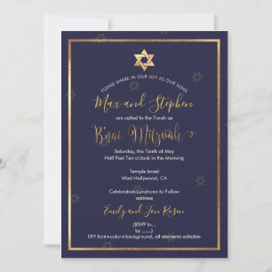 PixDezines Bnai Mitzvah Foto Inbjudningar