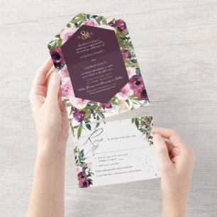 PixDezines Boho Burgundy Rosa Peonies