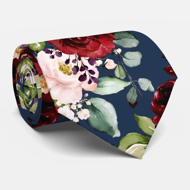 PixDezines Boho  Burgundy Watercolor Flowers Slips (Rullad)