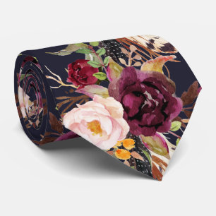 PixDezines Boho Burgundy Watercolor Flowers Slips
