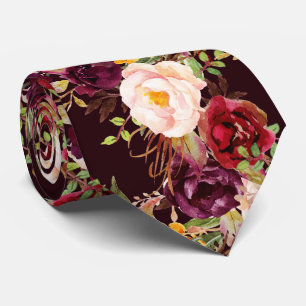 PixDezines Boho Burgundy Watercolor Flowers Slips