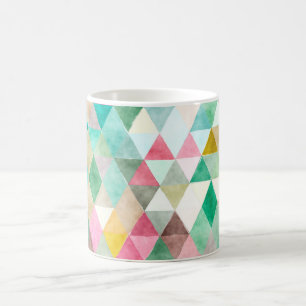 PixDezines Boho Geometric/justerable triangles Kaffemugg