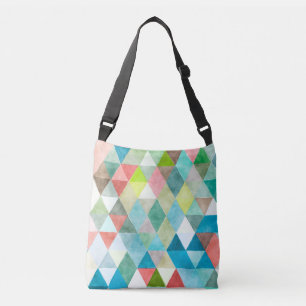 PixDezines Boho Geometric/Triangles Mönster Axelväska