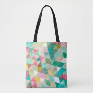 PixDezines Boho Geometric / Triangles Mönster Tygkasse