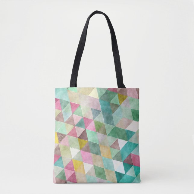 PixDezines Boho Geometric / Triangles Mönster Tygkasse (Framsida)
