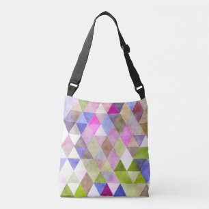 PixDezines Boho Geometrisk / Trianglar Mönster Axelväska