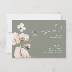 PixDezines Boho H2 Vild Flowers Sage Spara Datumet