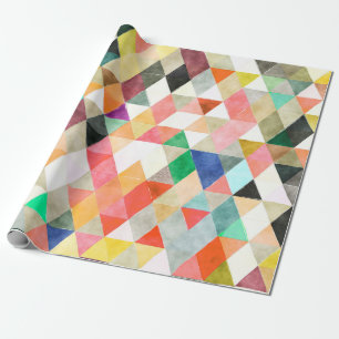 PixDezines Boho Watercolor Trianglar/Geometrisk Presentpapper
