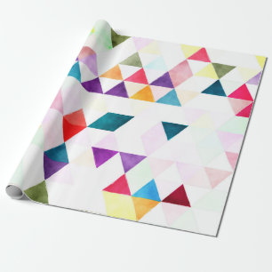 PixDezines Boho Watercolor Trianglar/Geometrisk Presentpapper