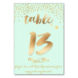PixDezines bord 13+/faux guld sprinkles/DIY färg Bordsnummer