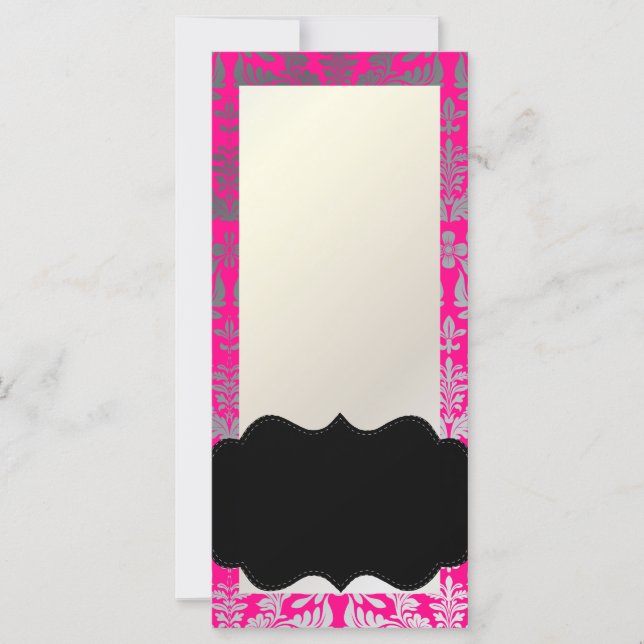 PixDezines Boroque Damask/Silver DIY Hot Rosa (Framsida)