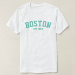PixDezines BOSTON/DIY TEXT FÄRG/CAPRI BLUE T-shirt<br><div class="desc">PixDezines Boston,  Est. 19.. i kapronblått,  DY font färg. Copyright © 2017 PixDezines.com™ och PixDezines™ på zazzle.com. Alla höger reserverade.</div>