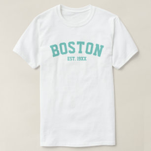 PixDezines BOSTON/DIY TEXT+FÄRG/CAPRI BLUE T-shirt