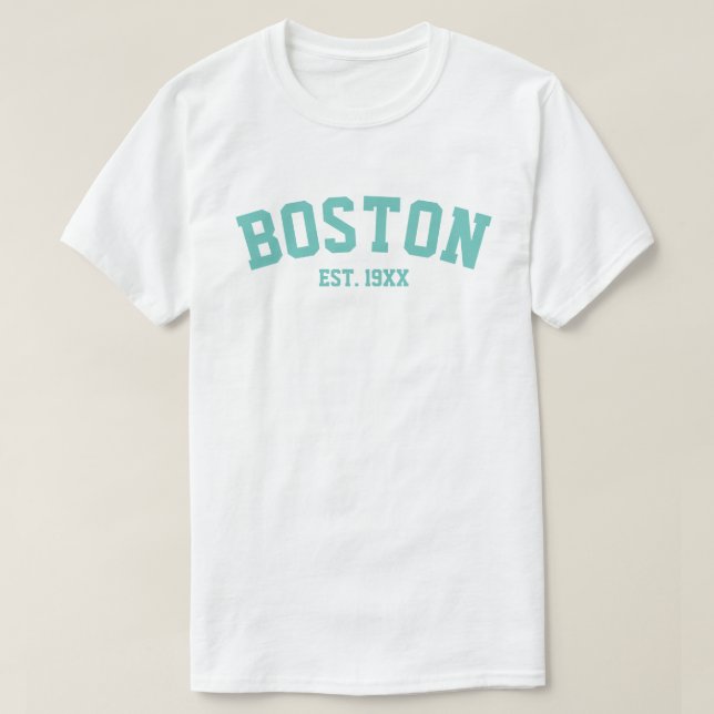 PixDezines BOSTON/DIY TEXT+FÄRG/CAPRI BLUE Tröja (Design framsida)