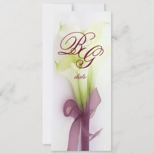 PixDezines bouquet, vita calla lilies Inbjudningar