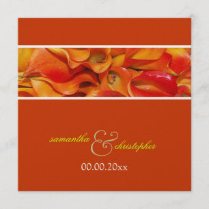 PixDezines bränd orange calla lila Inbjudningar