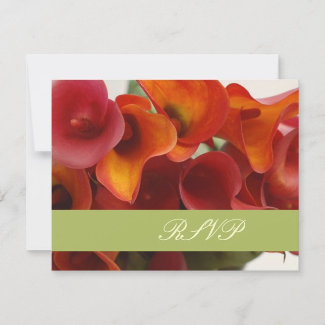 PixDezines brände orange calla lily OSA Kort (Framsida)