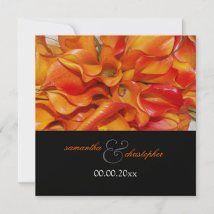 PixDezines bränt orange calla lilja Inbjudningar